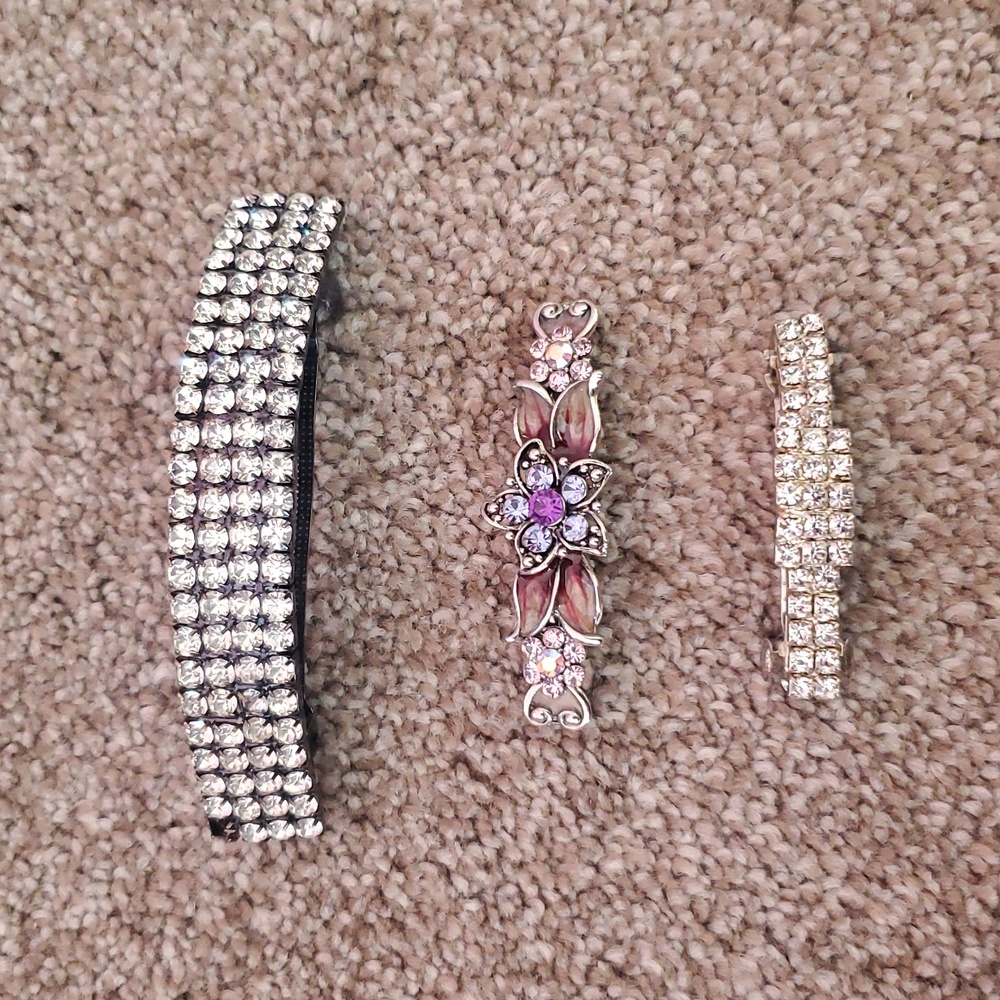 Rhinestone And Jewels Decorative Hair Clips